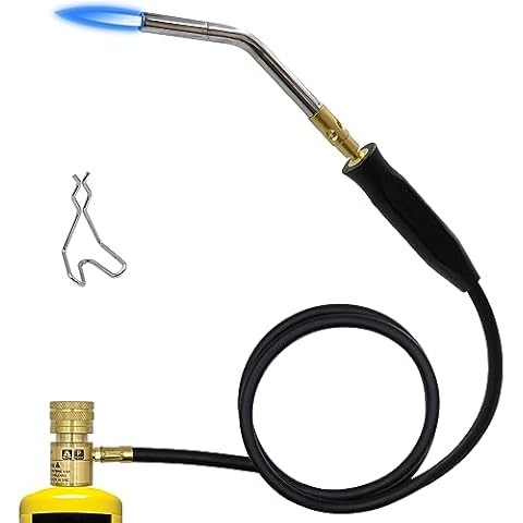 Propane Torch Hand Hose, Mapp Gas Torch,Welding Torch,Hose Length 1.5M/60"Maximum Operating Temperature 1900℃/3600℉-with Hook Cover