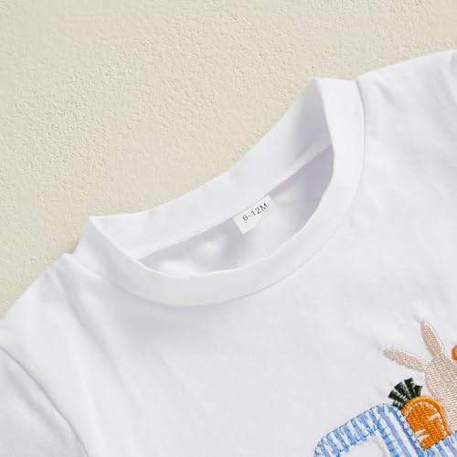 Image of Kavousa Toddler Boy Easter Outfit Baby Boy Bunny Short Sleeve T Shirt And Shorts Set 2 Piece Spring Summer Clothes