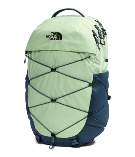 Image of The North Face Women's Borealis Commuter Laptop Backpack - Everyday Travel Bag, Laptop Sleeve, Reflective Details, Calcified Lime /Granite Grey, One Size
