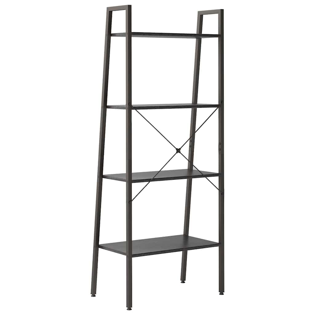 Generisch Scaffale con 4 ripiani, nero, 56 x 35 x 140 cm, telaio in acciaio