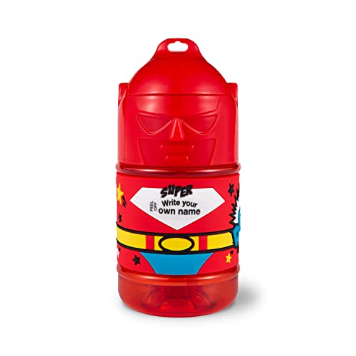 Personalised Super Drinks Bottle (Blank Male Red 2), 118 ml