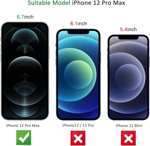 Image of Tempered Glass for iPhone 12 Pro Max Screen Protector [Military Grade Shatterproof & Longest Durable] Screen Protector iPhone 12 Pro Max Tempered Glass Full Coverage