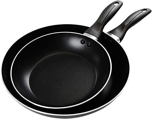 Kitchen 2 Piece Nonstick Frying Pan - 8 Inch and 10 Inch Dishwasher Safe Aluminium Cookware