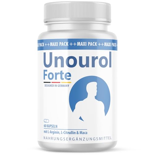 Unourol Forte Cápsulas | con L-arginina, L-citrulina y zinc | para hombres activos | contenido de 60 cápsulas