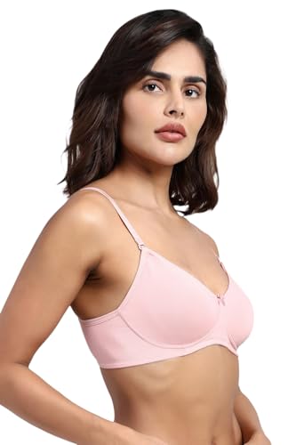 Image of Van Heusen Women's Everyday Cotton Bra|Medium Coverage|Non Padded|Non Wired|Seamless Moulded Cups|Anti Bacterial Tech| Keeps you Fresh|Sweat Absorbent|No Slip Soft Straps|Detachable Straps|Style 11001