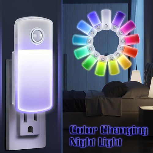Image of Enhon Emergency Power Failure 5-in-1 Multi Color LED Night Lights, 4 Pack