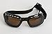 Jacobson Hat Company Men's Aviator Hat and Goggles, Black, Adult