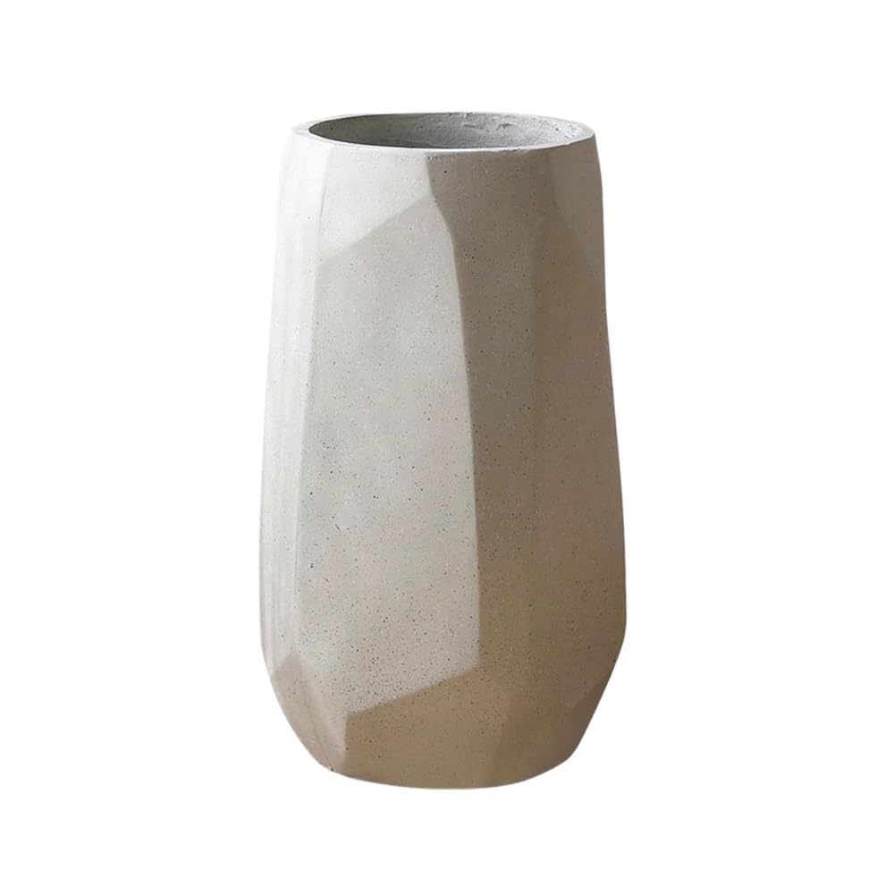 Cenz-888 flowerpot Geometric Shape Planter Floor Standing Magnesium Clay Plant Pots with Drainage Holes Pots for Plants