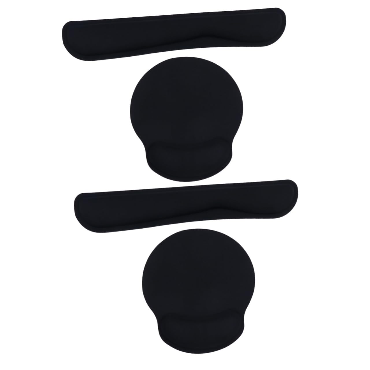 2 Set 2 Pezzi Poggiapolsi Ergonomico Per Tastiera in Memory Foam Per Mouse Poggiapolsi Comodo Per Mouse Per Uso in Ufficio