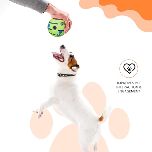 Image of amazon basics Interactive Sound Ball Toy for Dogs and Puppies| Fun Squeaky Sounds | Pet-Safe Materials| Suitable for All Dog Breeds | Size - Large