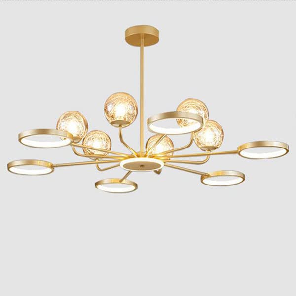 Lumière moléculaire menée pour salle à manger et salon scandinave chic à 12 têtes en fer