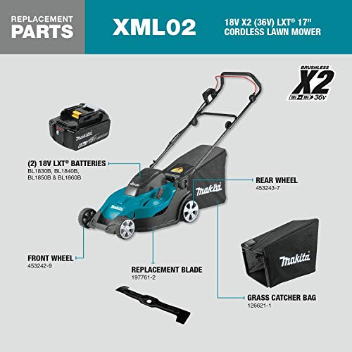 Makita Xml02Z 18V X2 (36V) Lxt Lithium-Ion Cordless 17" Lawn Mower, Tool Only #TOP2