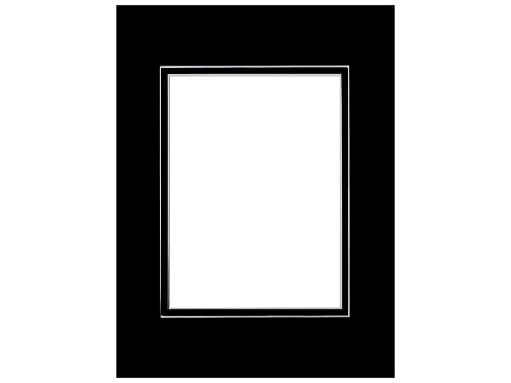 ADF Mat Dbl 9x12/6x8 WhtCore Black/Black