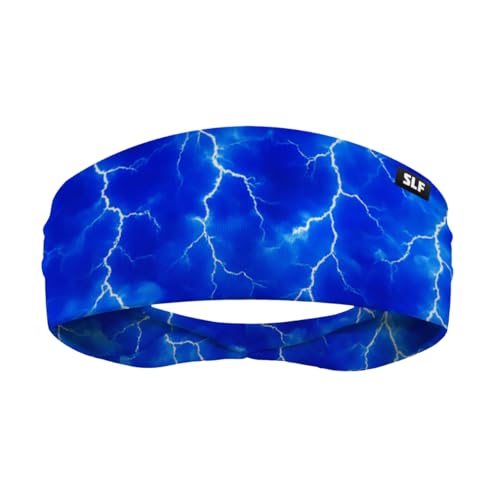SLEEFS Sweat Bands Headbands Men & Women - Cooling Sports Mens Headband for Running Football Basketball Cycling Workout - Sweat Moisture Wicking Head Band Stretch Fit Non-Slip Design - One Size