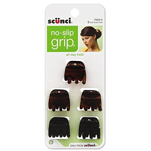 SCUNCI No-Slip Grip Clips, 5 Ea (Pack of 2)