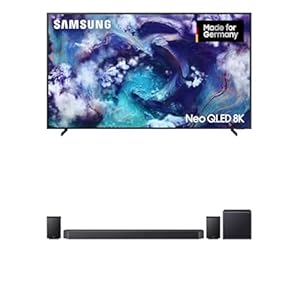 Samsung Neo QLED 8K TV QN900F 85 Zoll (214 cm) Mini LED AI Fernseher mit 8K Upscaling HW-Q995GF Q-Serie 11.1.4-Kanal-Soundbar mit kabellosem 8"-Dual-Subwoofer & 4.0.2-Kanal-Rücklautsprecher