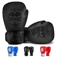 FIVING Kinder Boxhandschuhe für Jungen und Mädchen,Jugendboxen Trainingshandschuhe für 3-15,Kinder Sparring Boxhandschuhe für Boxsack, Kickboxen, Muay Thai, MMA (schwarz, 4oz)
