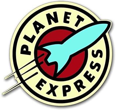 Planet Express Logo Shaped Sticker (Alien Earth Mail Delivery Panex TV Show Vinyl Funny Nerd Decal for Cars, Trucks, Laptops (3 inch) - Image 2