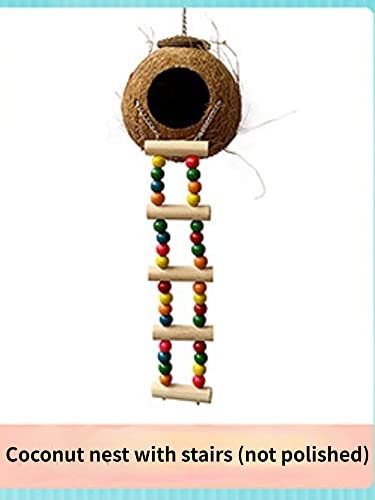 Image of Bird Spiral Rope Perch, Bird Hemp Rope Swing Perch, Bird Cage Stand Pole Accessories, Bird Standing Climbing Toy for Parrot Parakeet Budgies Lovebirds Cockatiels (Small)