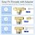 Purevua PSF1 Spin-Down Sediment Filter, Whole House Pre-Filter for Well Water & City Water, 40/100/200 Micron Reusable Stainless Steel Mesh, 1" MNPT + 3/4" FNPT & 3/4" MNPT Adapter