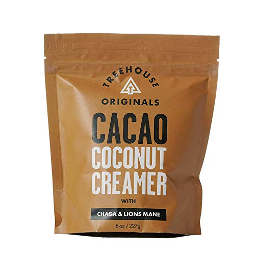 Treehouse Originals Vegan Coconut Coffee/Tea Creamer: Cacao | Non-Dairy, Gluten-Free, Non-GMO, Soy-Free, MCT Oil | Plant-Based, Sustainable Ingredients | 8 oz. (single)