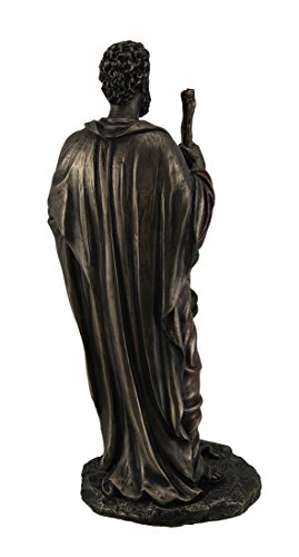 Estatua de Bronce de Hipócrates con Libro y Bastón miniatura 3