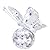 H&D Crystal Flying Butterfly with Crystal Ball Base Figurine Collection Cut Glass Ornament Statue Animal Collectible (Clear)