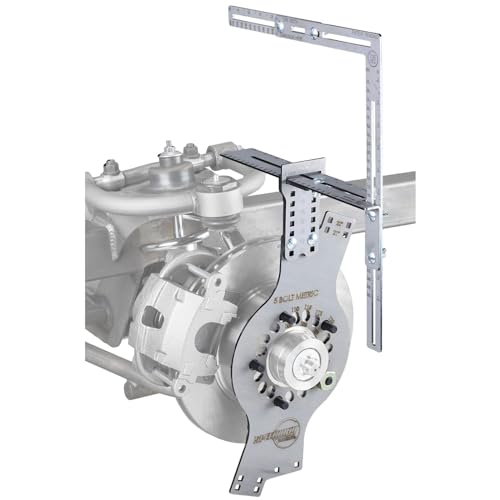 Speedway Motors WheelWise™ 5-Lug Metric Wheel Fitment Tool with Tire Size Attachment, Simulates 14-22 Inch Rim Diameters, 8-14 Inch Widths, 2.5-11.5 Inch Sidewalls, Laser Cut Steel