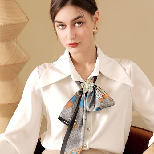 Image of 2 Pcs Scarf Ring Clips for Women Metal Shirt Tightener Cinch Buckle for Silk Scarf Shawl Blouse Sweater T Shirt Clothing Accessories