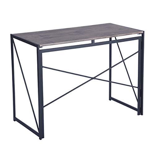 FitAtHome Bureau d'ordinateur, Bois d'ingénierie, Noir, Large Cover