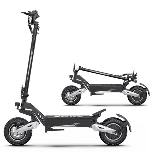 Rayi T10   Patinete eléctrico para adulto, potente, batería de 48 V, 18 Ah, autonomía de 60 km, ruedas de 11 pulgadas, todoterreno, scooter eléctrico con arranque por llave