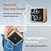 JVC Wireless Bluetooth Speaker - Retro Portable Speaker with Genuine Wood Design, Palm-Sized, Great for Travel, Home, Office use - Up to 12 Hr Battery - Rich Sound, USB-C and Aux Input - SPWS1BT