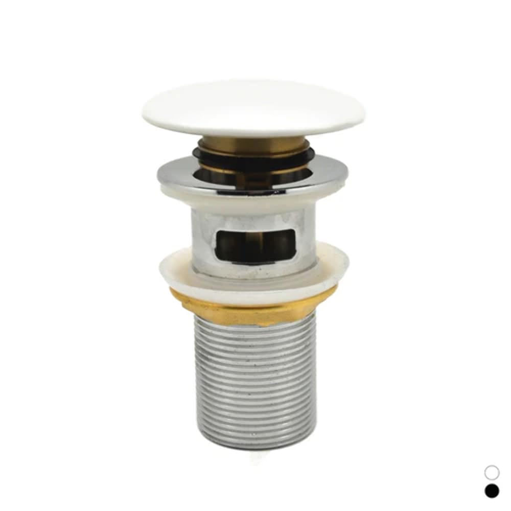 Desagüe Click Clack lavabo Fancy Matt con rebosadero blanco mate