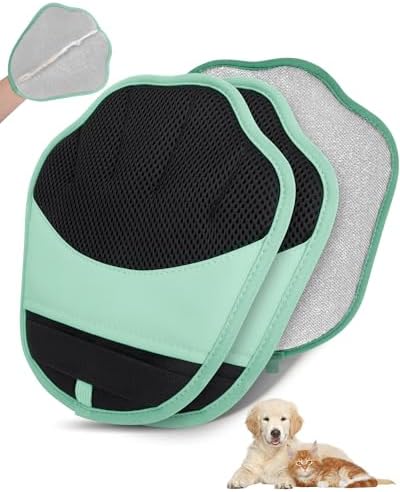 Tierhaarentferner Handschuh Pfoten-Design, Fellmagnet für Hunde und Katzen | Elektrostatisches Prinzip, Waschbar, Lederoptik, Ideal für Sofa, Teppich, Kleidung, Autositz, Geschenk