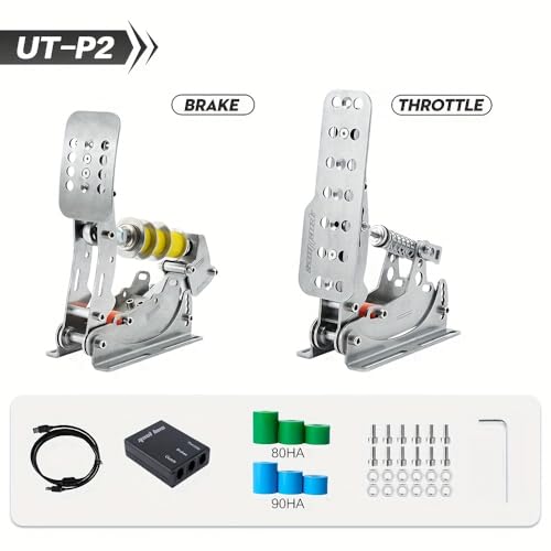 Image of Simjack UT Pedal Sim Racing Pedals 200KG Load Cell Brake Pedal PC Racing Simulator Pedals Pressure Sensor HE Hydraulic System (UT-P2)