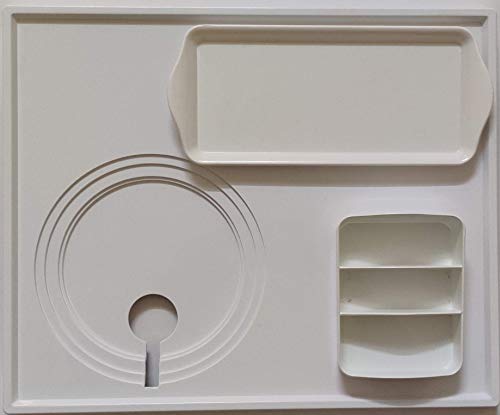 Image of Varadaa ABS Plastic Tray Set for Electric Kettle (White) - 3 Pieces Set