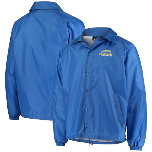 Image of Men's Royal Buffalo Bills Coaches Classic Raglan Full-Snap Windbreaker Jacket