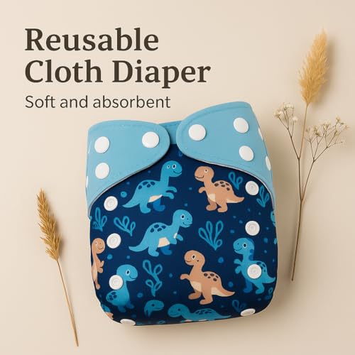 Image of Blushbaby Premium Reusable Cloth Diapers for Babies | 3 Months-3 Years | 1 Washable Diapers with 1 Absorbent Insert Pads | Adjustable, Leakage Proof cloth diapers for babies | Freesize Diaper 5-18kg