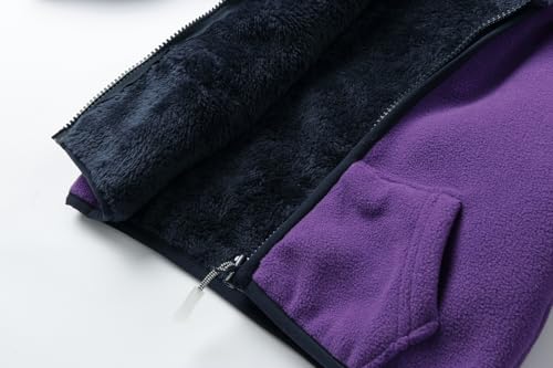 Image of Mud Kingdom Boys Girls Polar Fleece Jacket with Hood Winter Thick Warm Outerwear Funny Cartoon