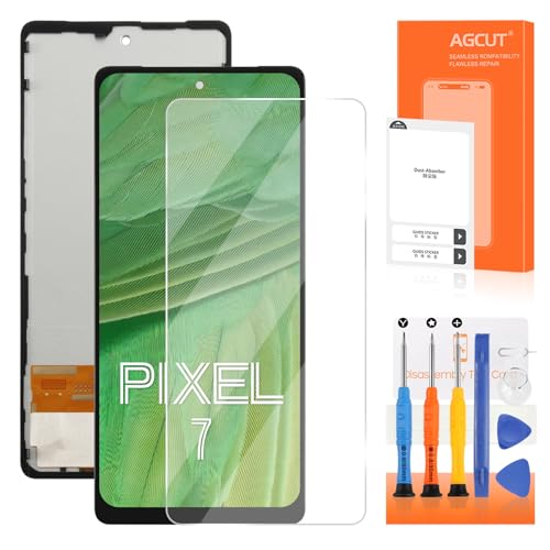 TFT for Google Pixel 7 Screen Replacement for Pixel 7 LCD Display GVU6C GQML3 Digitizer Screen Touch Assembly Repir Part with Frame