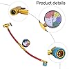 Professional Automotive AC Charging Hose, With Pressure Gauge R1234YF Recharge Kit With Brass Can Opener For Vehicle Air Conditioning #4