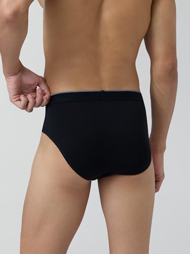 Image of XYXX Men's Traq Super Combed Cotton Regular Fit Solid Antibacterial Briefs with No Marks Waistband (Pack of 2)