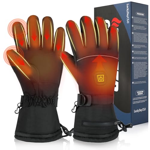 Rechargeable Heated Gloves for Men & Women, 5V 6000mAh, Wind Resistant, Electric Heating for Cycling, Riding, Hunting, Ice Fishing, Camping