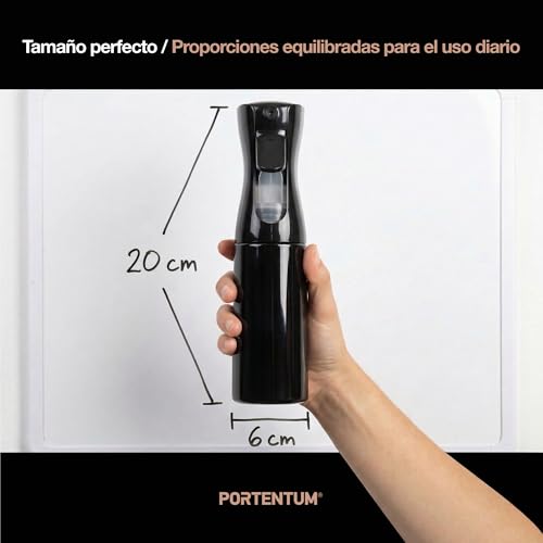 Miniatura 9 de Portentum Bote Spray Pulverizador Agua 200 Ml Atomizador Recargable De Niebla Fina Con Pulverización Continua Diseño Ergonómico Para Cabello, Plancha, Plantas Y Limpieza