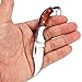 Samior AC513 Little Fang Mini Bowie Slipjoint Keychain Knife, 2 inches Satin Clip Point Nick Nail Blade Small Folding Pocket Knives, Flame Pattern Acrylic Handle Dual Steel Bolsters Handle, 1.6 oz