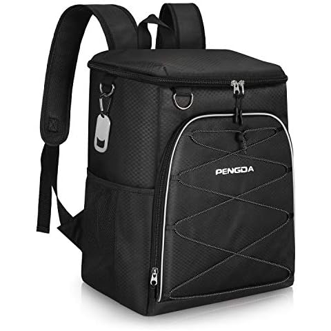 PENGDA Cooler Backpack Cool Bag Rucksack - 36 Cans Insulated Backpack Lightweight Waterproof Cooler Bags for Camping Hiking Lunch Picnic Daypack (Black) Cover