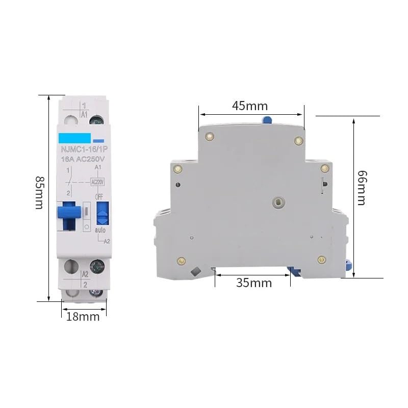 LATEAU Interruttore Magnetotermico Relè a impulsi 1P 2P DC24V AC220V 16A(4P,DC24V)