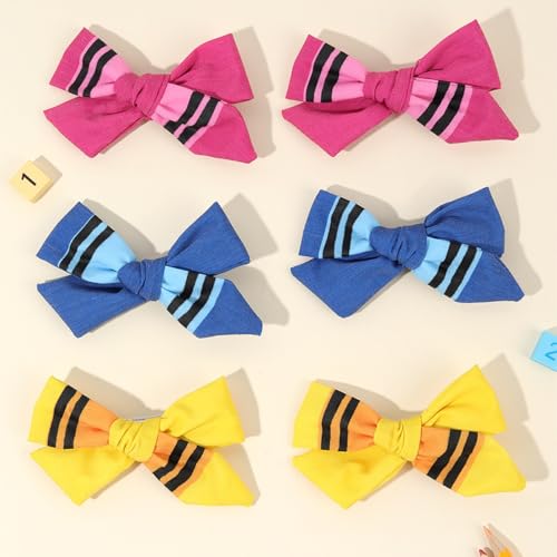 Pinzas para cabello escolares azul 2 piezas miniatura 5