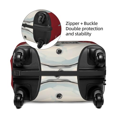 Watercolor Cute Snowman Black Top Hat Elastic Travel Luggage Covers Dustproof Scratch-Resistant Suitcase Protector Fit 22-24 Inch2