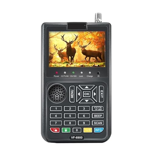 Receptor de satélite Receptor de TV del programa de vídeo en de la pantalla TFT combinada del buscador de satélite de HD Digital 3.5” para Antenas de Sistemas de Recepción Remota(VF-6900 only DVB S2)